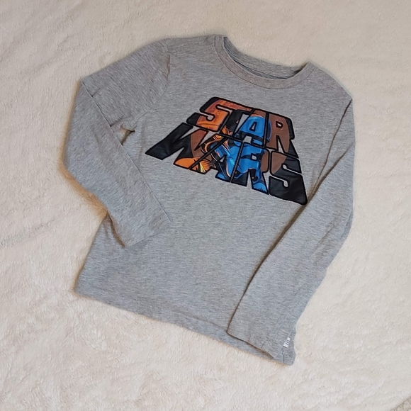 Star Wars Kids Long-sleeved Small Grey Shirt - GAP - Picture 6 of 7